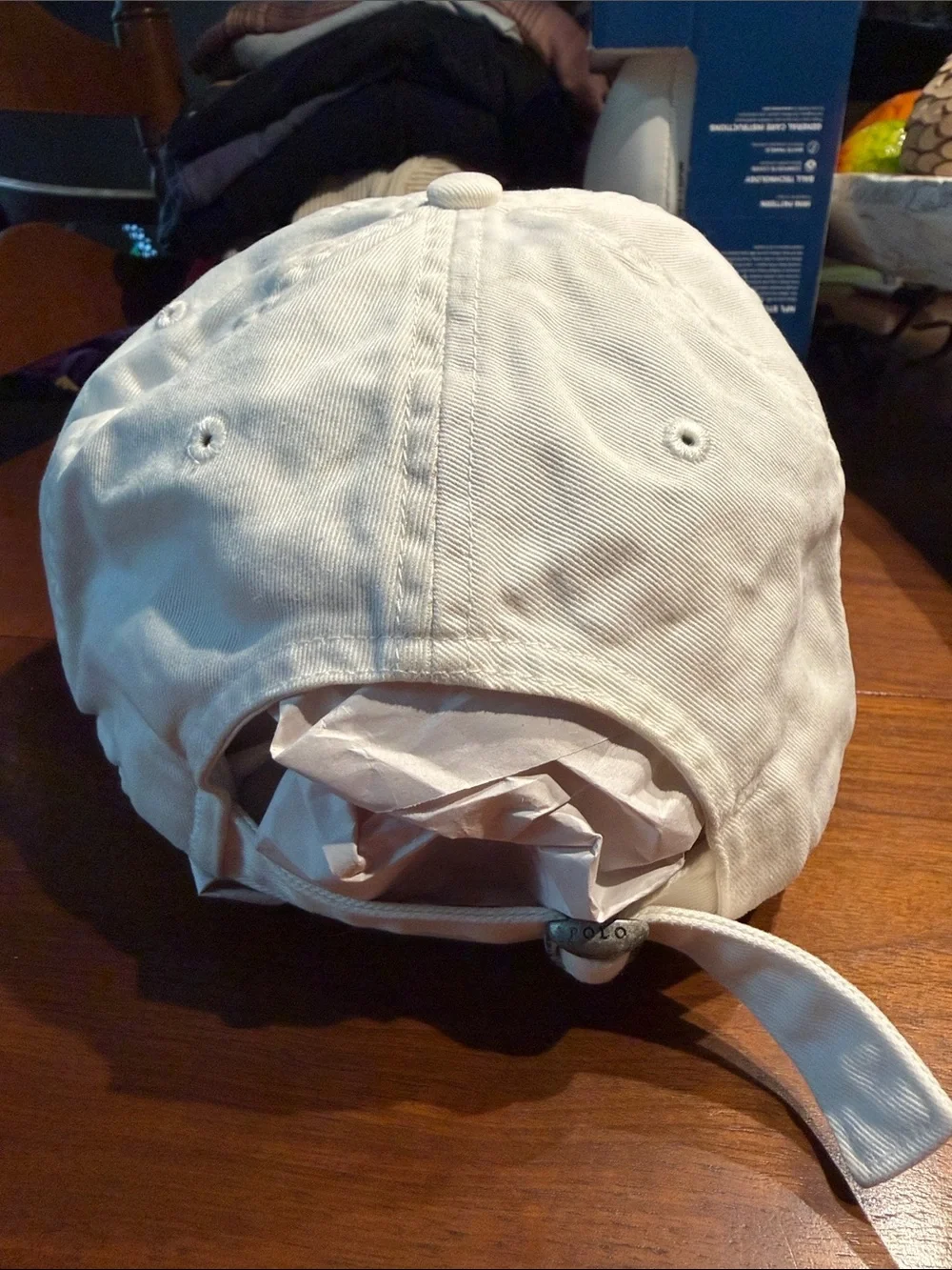 Polo by Ralph Lauren White Baseball Cap with Blue Pony